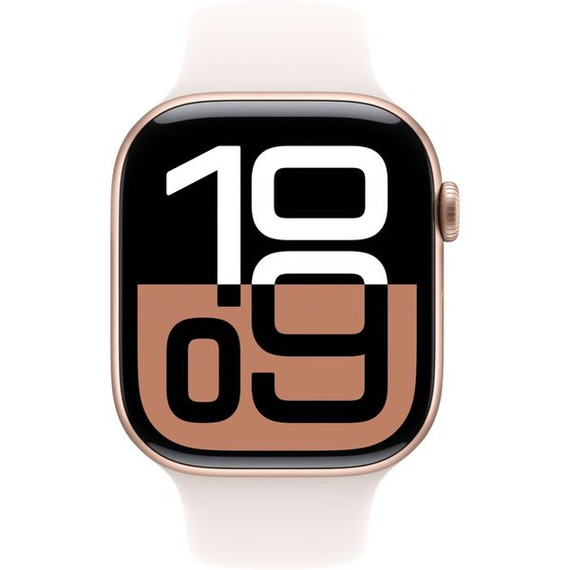 Apple Watch Series 10 GPS + Cellular 42mm Aluminum Case [ Light Blush Sport Band S/M  MWX93 - Rose Gold ]