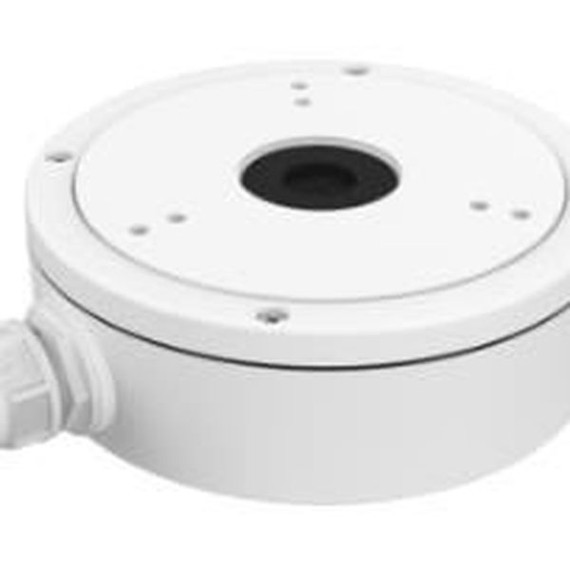HILOOK Junction Box for Dome D261/D281 Cameras. Weatherproof Aluminium Alloy with Protective Coating. White.
