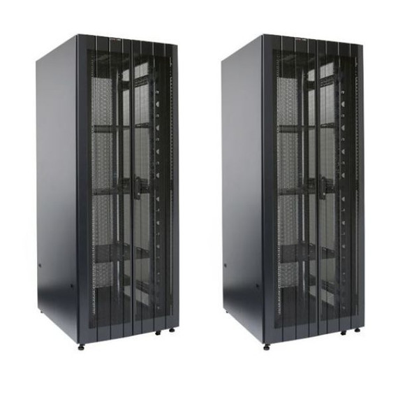 DYNAMIX 45RU Server Cabinet 1000mm Deep (800x1000x2181mm) FLAT PACK 3x fixed shelves - 4x fans - 25x cage nuts - 4x castors - 4x levelling feet Single front & bifold rear mesh