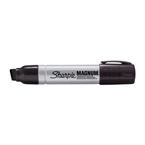 SHARPIE 12-Pack Magnum Permanent Marker with Durable Chisel Tip. Extra-wide Chisel Tip. Bold Ink Marks on Wet & Oily Surfaces. Quick-drying Ink. Extra-large Body. Quick-drying Fade & Water Resistant