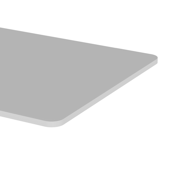 BRATECK 1400x700mm One-Piece Curved-Edge Eco-Friendly Table Top for M06-23DE-AI Sit-Stand Desk - White TP14070R-WHT