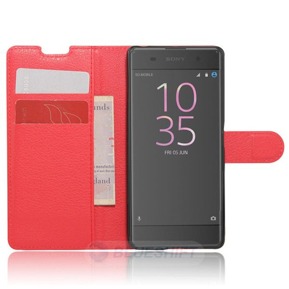 Sony Xperia Xa      PU Wallet Case    [Red]