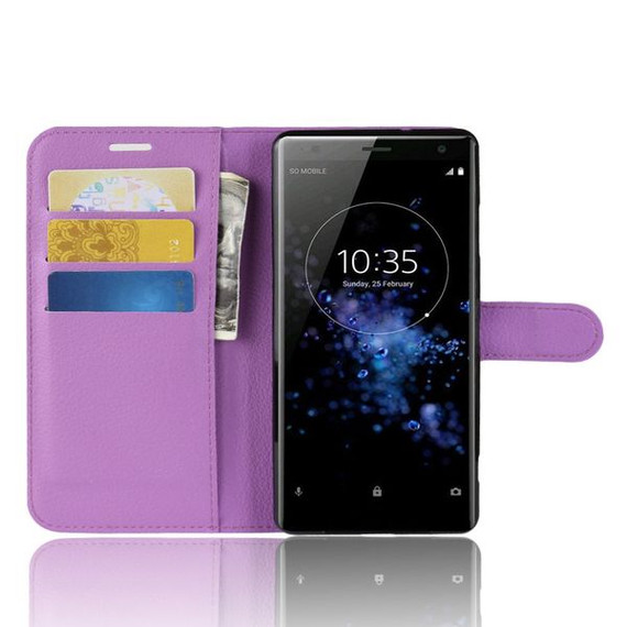 Sony Xperia XZ3      PU Wallet Case    [Purple]