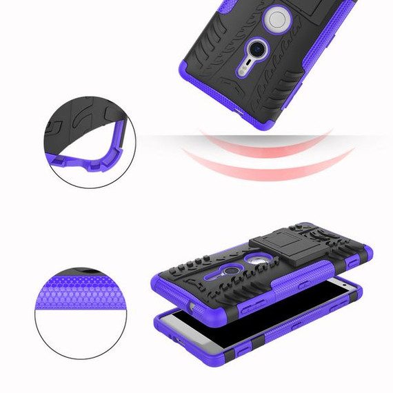 Sony Xperia XZ2      Heavy Duty Case    [Purple]