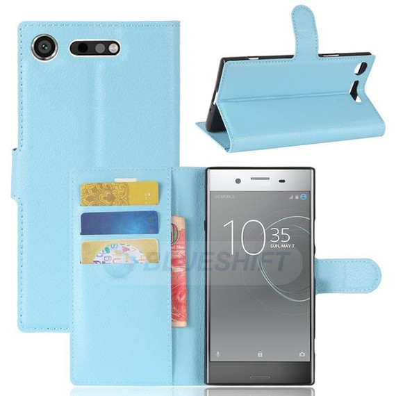 Sony Xperia XZ1      PU Wallet Case    [Lightblue]