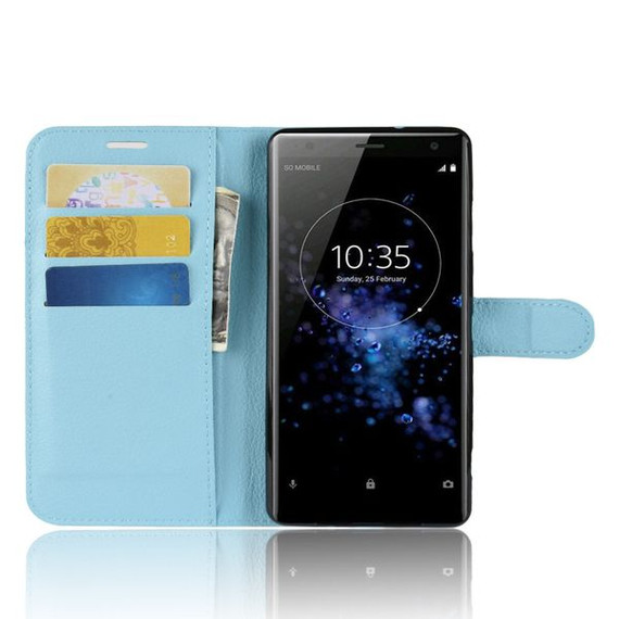 Sony Xperia XZ3      PU Wallet Case    [Lightblue]