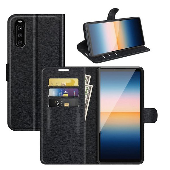 Sony Xperia 10 Iii      PU Wallet Case    [Black]