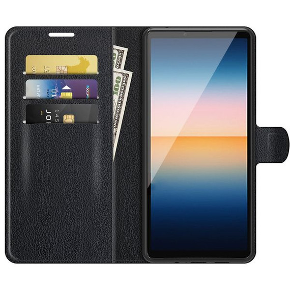 Sony Xperia 10 Iii      PU Wallet Case    [Black]