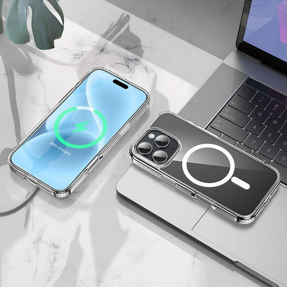 Magnetic Clear Case w/ 4 Corner Air Cushion (MAG) [iPhone 16 Pro]