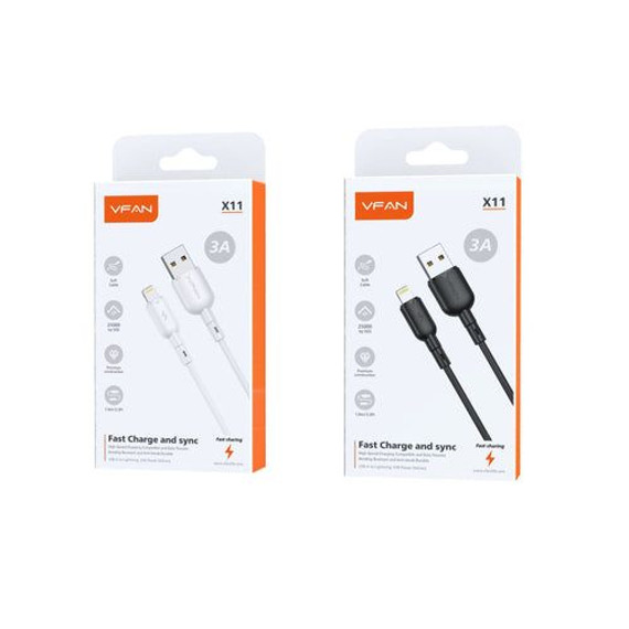 Vipfan Fast Charge and Sync Cable (X11) [Type C - Black]