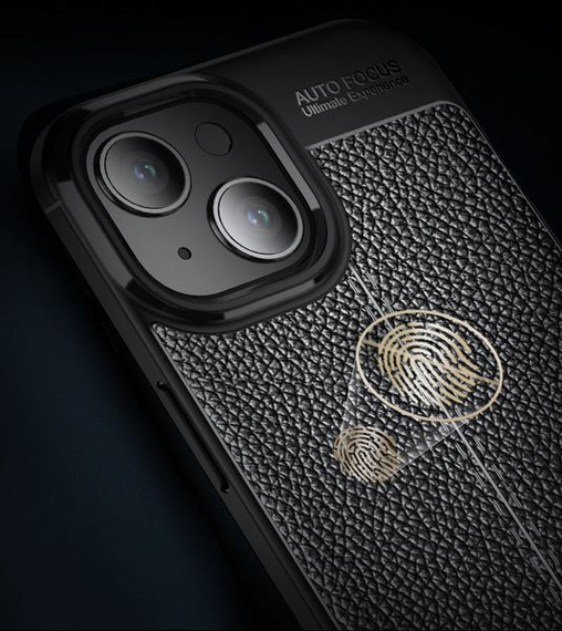 Apple iPhone 15 Leather Texture Case Navy