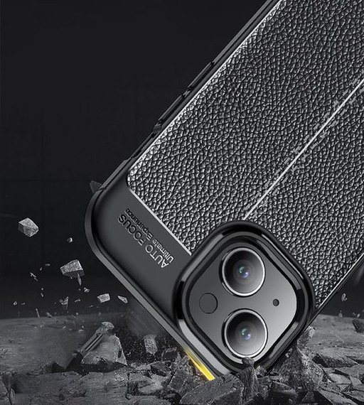 Apple iPhone 15 Leather Texture Case Navy