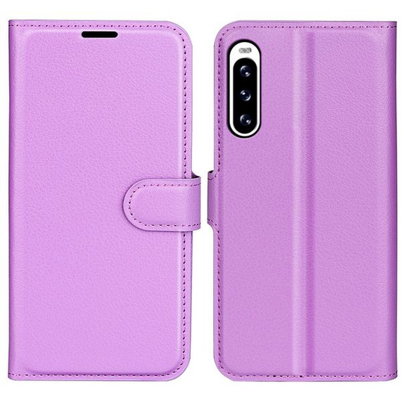 Sony Xperia 10 V      Pu Wallet Case    [Purple]