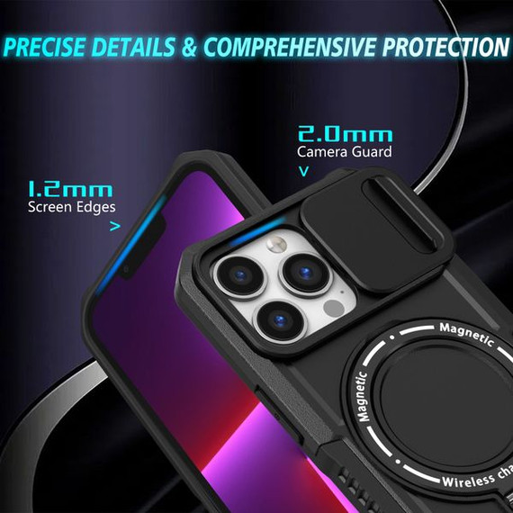 Apple iPhone 13 Pro Magsafe Sliding Cover Case Black