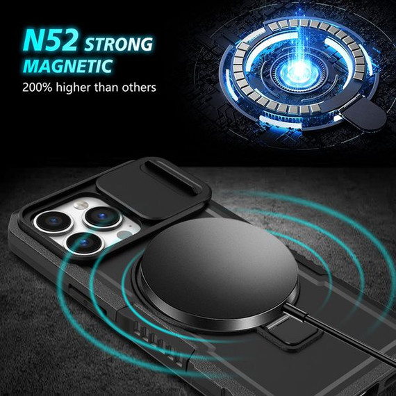 Apple iPhone 13 Pro Magsafe Sliding Cover Case Black