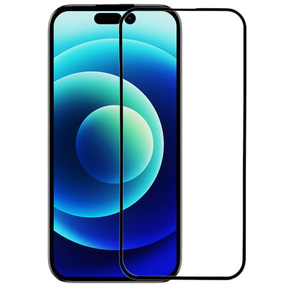 Apple iPhone 14 Pro Max Premium Full Cover Glass Screen Protector Black