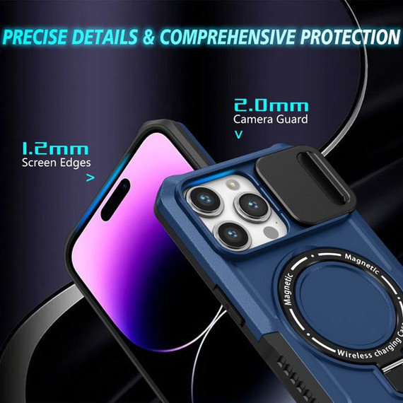 Apple iPhone 14 Pro Magsafe Sliding Cover Case Navy