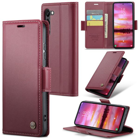 Samsung Galaxy S24      Pu Wallet Case    [Maroon]