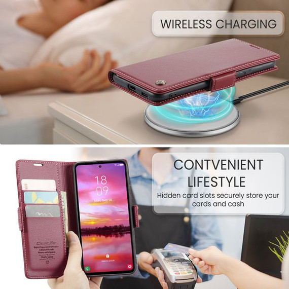 Samsung Galaxy S24      Pu Wallet Case    [Maroon]