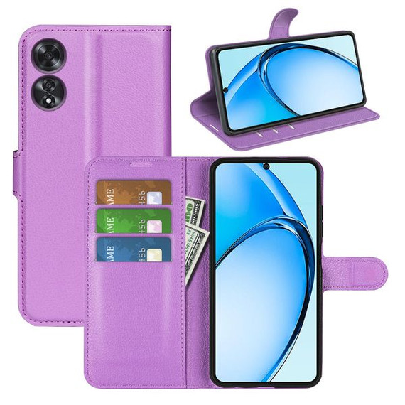 Oppo A60 4G      Pu Wallet Case    [Purple]