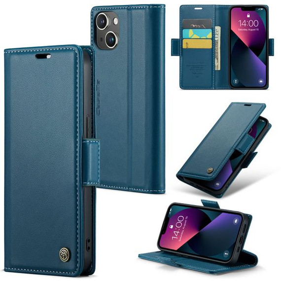 Apple Iphone 14 Plus      Pu Wallet Case    [Navy]