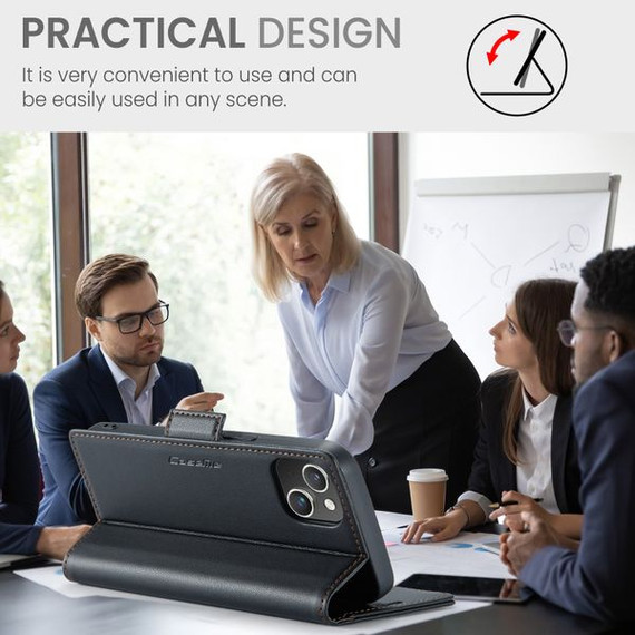 Apple Iphone 14 Plus      Pu Wallet Case    [Black]