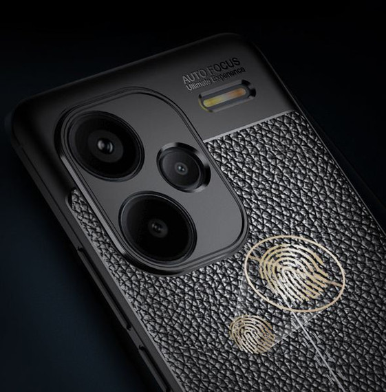 Xiaomi Redmi Note 13 Pro Plus 5G      Leather Texture Case    [Black]