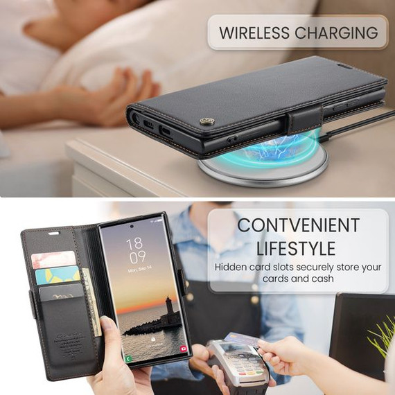 Samsung Galaxy S24 Ultra      Pu Wallet Case    [Black]