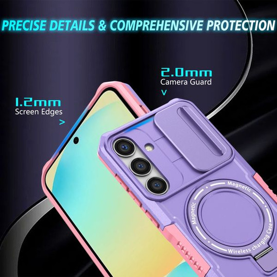 Samsung Galaxy S24 Fe      Magsafe Sliding Cover Case    [Purple]