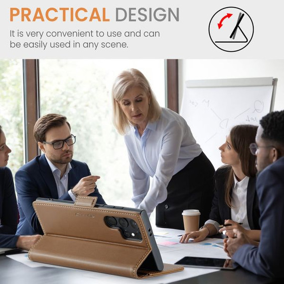 Samsung Galaxy S24 Ultra      Pu Wallet Case    [Brown]