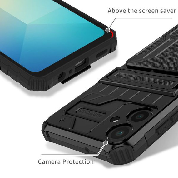 Samsung Galaxy A06 4G  Kickstand Heavy Duty Case [Black]