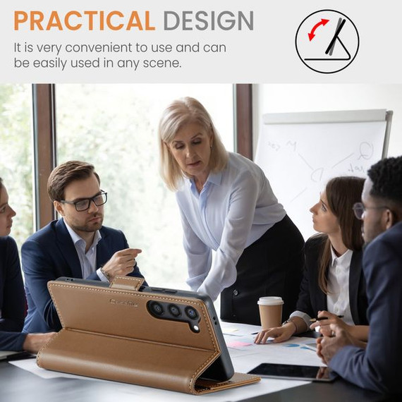 Samsung Galaxy S24+      Pu Wallet Case    [Brown]