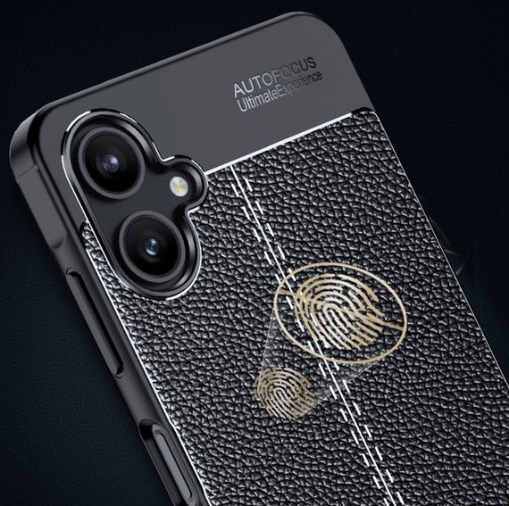 Samsung Galaxy A06 4G      Leather Texture Case    [Black]