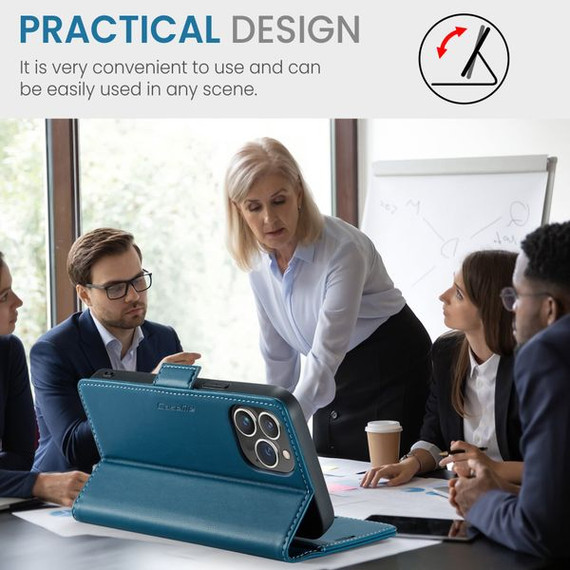 Apple Iphone 14 Pro      Pu Wallet Case    [Navy]