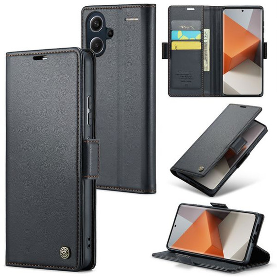 Xiaomi Redmi Note 13 Pro+ 5G      Pu Wallet Case    [Black]