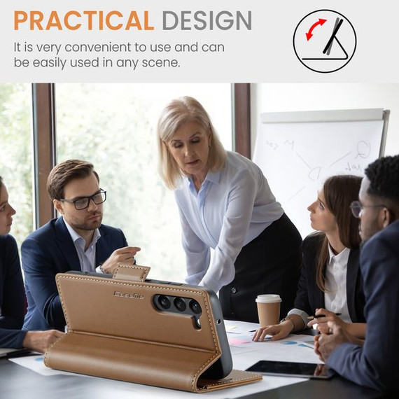 Samsung Galaxy S23      Pu Wallet Case    [Brown]