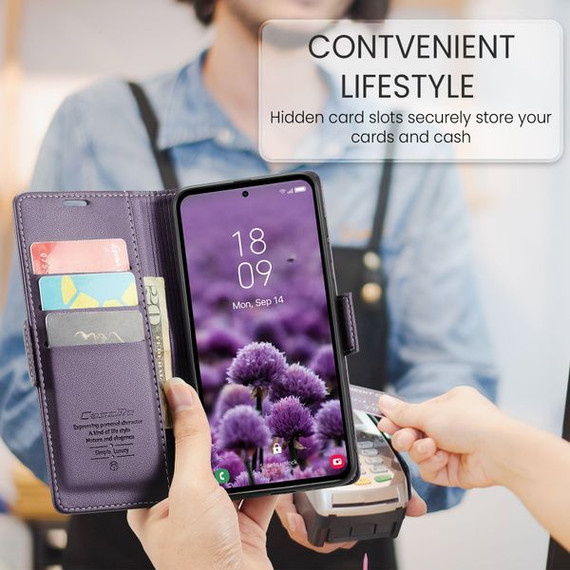 Samsung Galaxy A55 5G      Pu Wallet Case    [Purple]