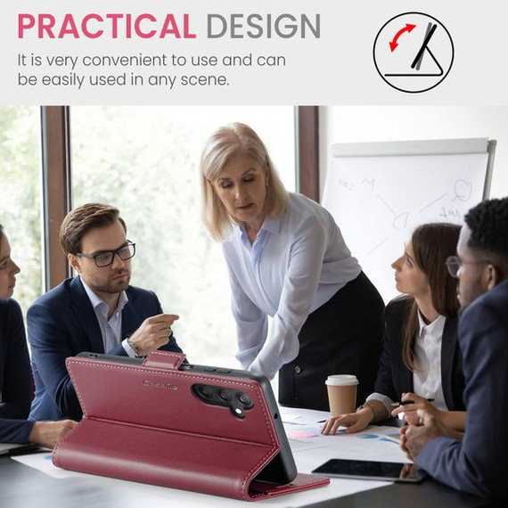 Samsung Galaxy A25 5G      Pu Wallet Case    [Maroon]