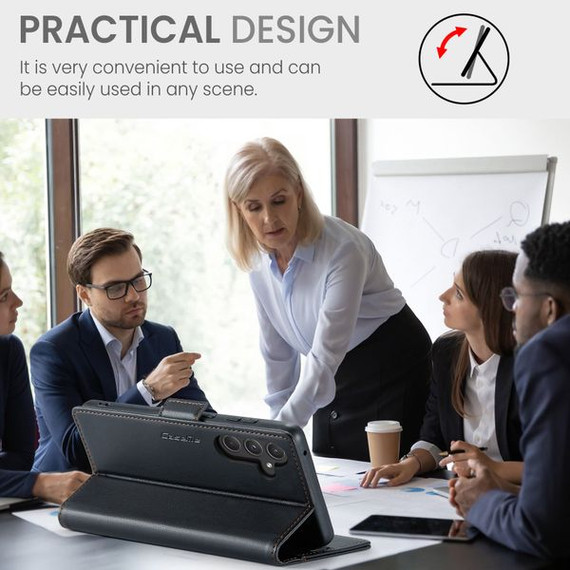 Samsung Galaxy A55 5G      Pu Wallet Case    [Black]