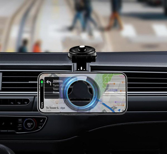 Mobile Phone Magsafe Stick-on Dashboard Car Holder [Black]