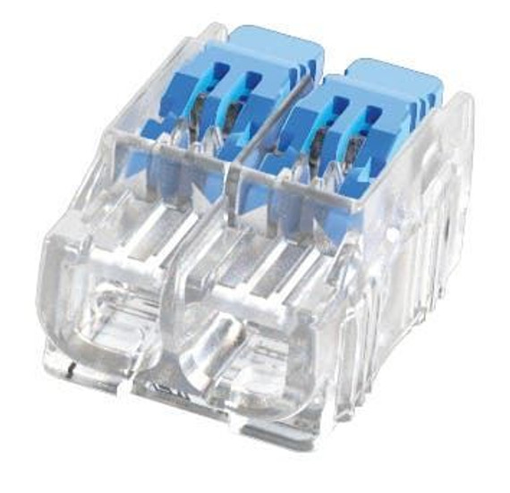 IDEAL INDUSTRIES 32A Gen II Lever 2 Port Wire Connector - 100pc Jar, 0.2mm² to 4.0mm² Solid/Stranded & 0.14mm² to 4.0mm² Flexible Wire - Product Code: 32A