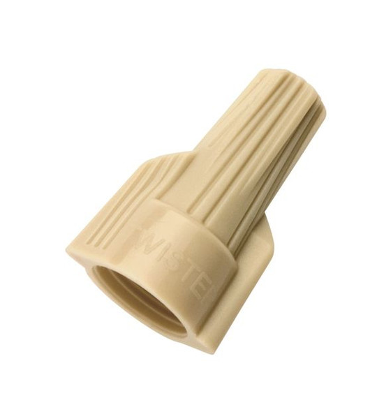 IDEAL INDUSTRIES 41A Tan Twister Wire Connector - 150pc Jar, Wire Range: 3 x 0.5mm² to 2 x 6.0mm² (41A)