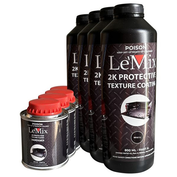 Le Mix 2K Texture Coating Kit - Black - 4L (Product Code: 2KTC-B4L)
