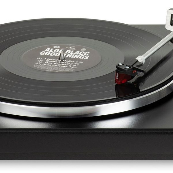 REKKORD Ortofon 2M Red Cartridge with 33, 45 and 78 RPM Advanced Automatic Sub-chassis Turntable. Fixed Phono RCA Output. Vibration-damped Wooden Sub-chassis. Black Colour.