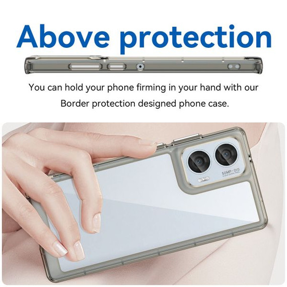Moto Edge 50 Fusion Soft Gel Bumper Case [Clear Grey]