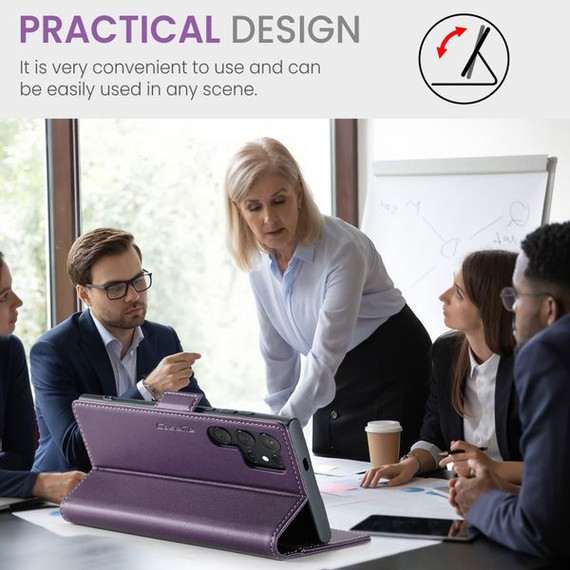 Galaxy S25 Ultra      Pu Wallet Case    [Purple]