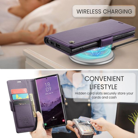 Galaxy S25 Ultra      Pu Wallet Case    [Purple]