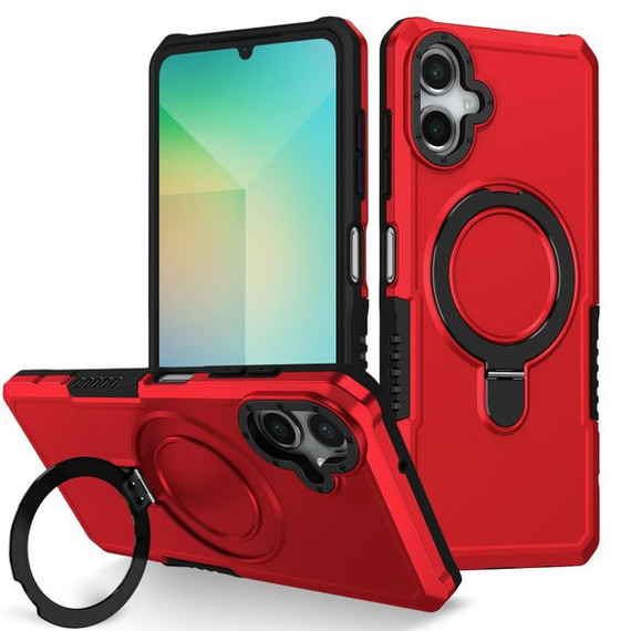 Galaxy A06 4G  Kickstand Heavy Duty Case [Red]