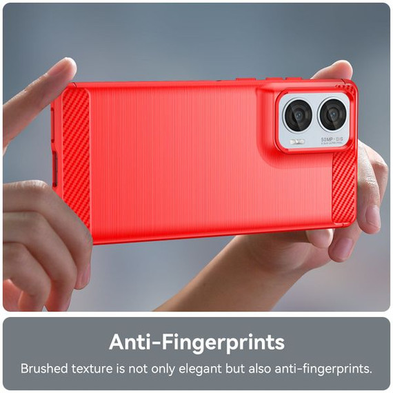 Moto Edge 50 Fusion      Carbon Fibre Case    [Red]