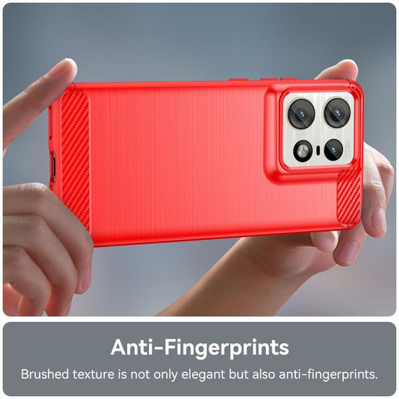 Moto Edge 50 Pro      Carbon Fibre Case    [Red]